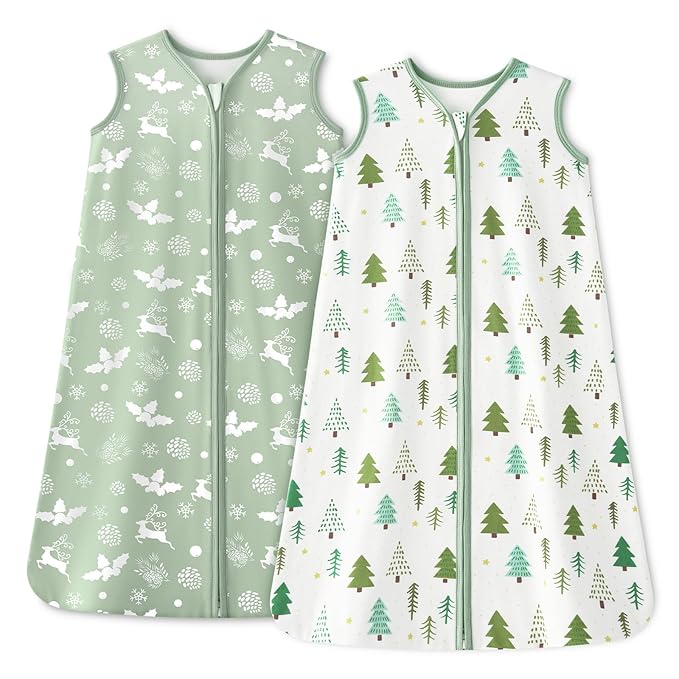 Baby Sleep Sack 12-18 Months 1.0 Tog Baby Wearable Blanket 100% Cotton Sleeping by Unnivoll
