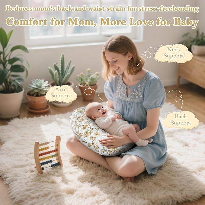 Nursing Pillow & Breastfeeding Pillow – Ergonomic C-Shape - Image 3
