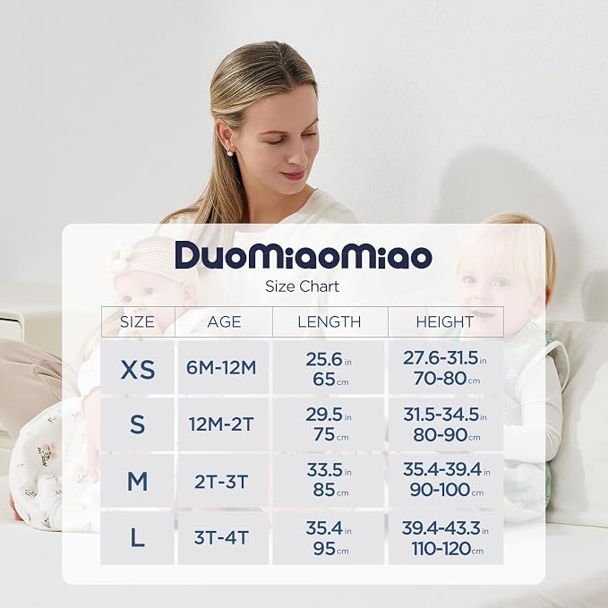 Duomiaomiao 2 Pack 0.5 TOG Toddler Sleep Sack 6-12 Months 100% Cotton - Image 7