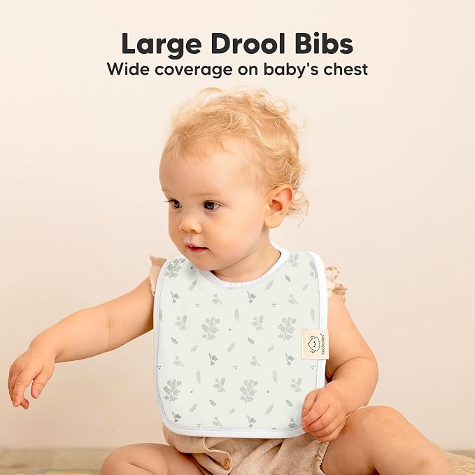 KeaBabies 8-Pack Organic Baby Bibs - Image 3