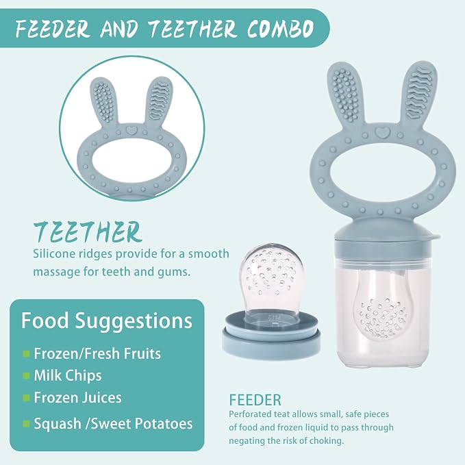 WAJIAYON Baby Breastmilk Popsicle Molds & Baby Fruit Feeder, Baby Food Freezer - Image 2