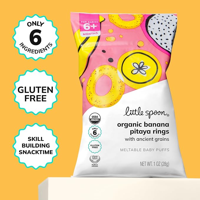 Little Spoon Banana Pitaya Meltable Baby Puffs, Organic Corn Quinoa Sorghum - Image 5