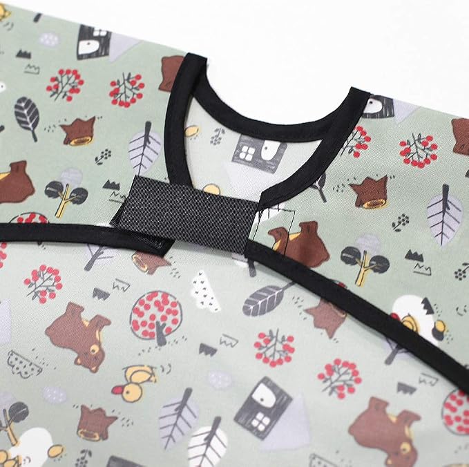 Long Sleeve Waterproof Bib for Toddlers – Feeding Smock for Baby Mealtime - Image 3