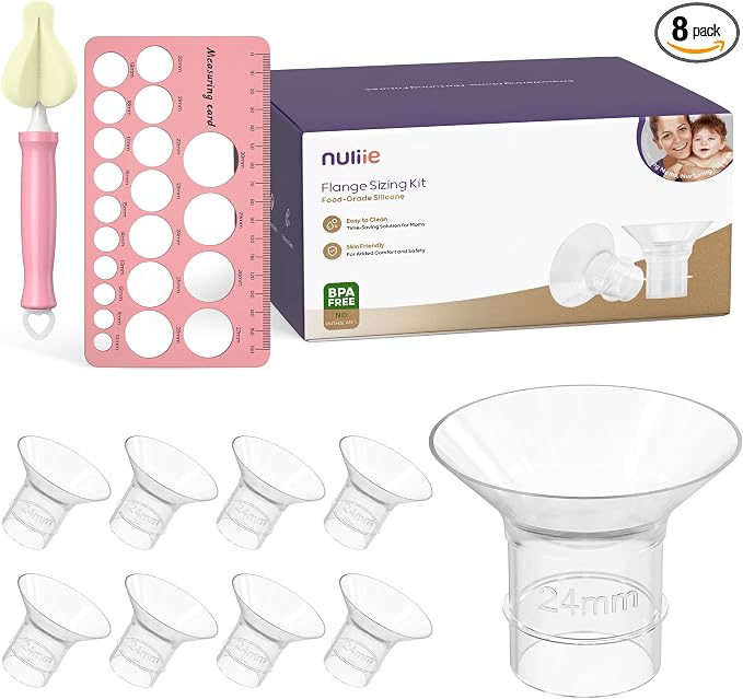 Nuliie 8PCS Silicone Flanges Insert Replacement Kit, Flange Sizing Kit 24mm by nuliie