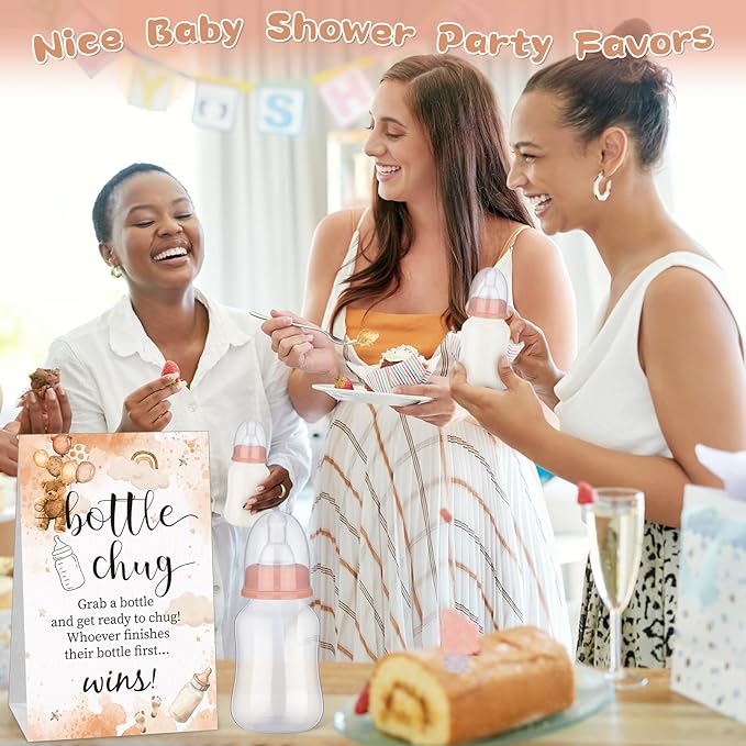 TrelaCo Bottle Chug Baby Shower Game 20 Pcs Baby Bottles Shower Favor - Image 5