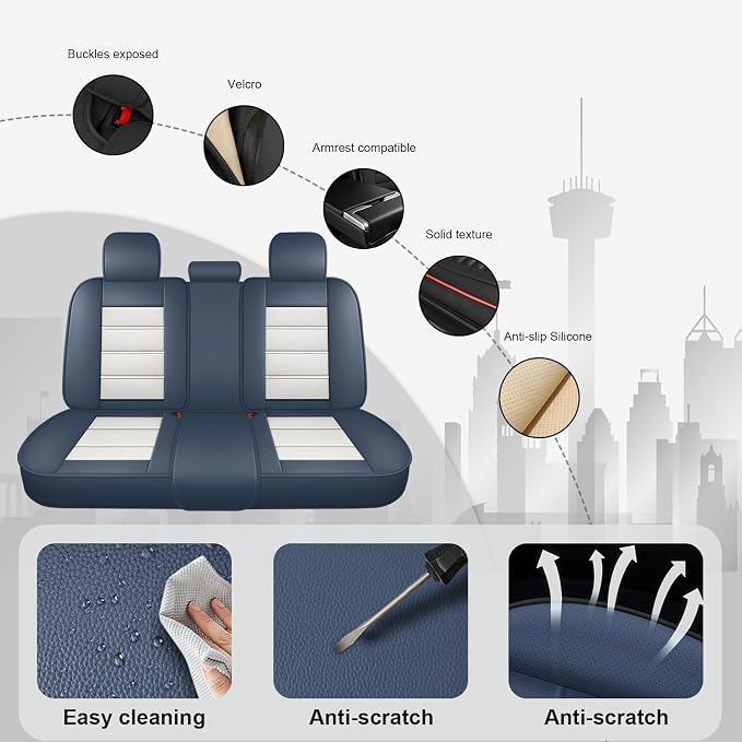 JOJ Car Seat Cover Fit for Toyota Highlander 2001-2025, 7 Seat Car Seat Cover - Image 6