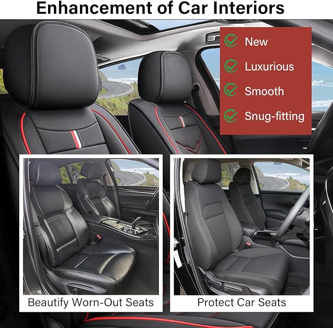 Leather Car Seat Covers Fit for LR LR4 2009-2016, 5 Seater Waterproof and - Image 6