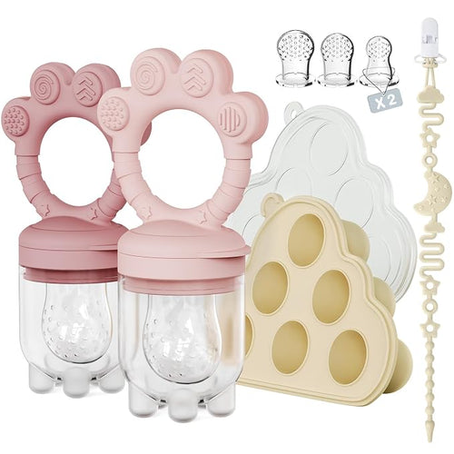 2 Pack Baby Fruit Food Feeder+Breastmilk Popsicle Molds, Baby Teethers by Unknown