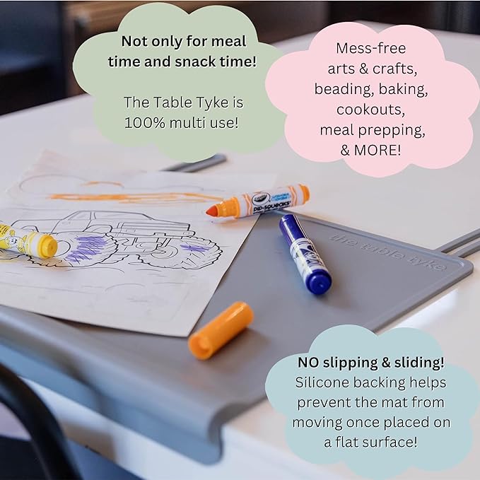 The Table Tyke Silicone Suction Placemat | Teething Edge Bumper/Spill Stopper | - Image 7