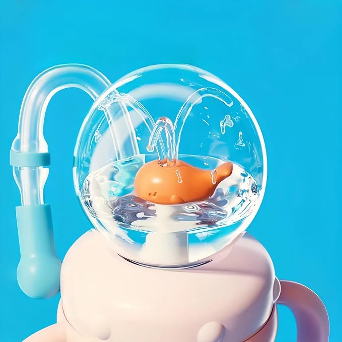 Drinking Cup With Whale Squirt, Weighted Sippy Cups With Adjustable Straps - Image 5
