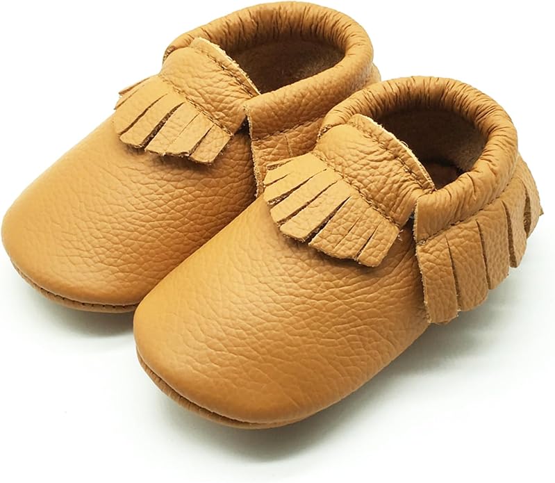 OWLOWLA Baby Moccasins Soft Sole Leather Baby Shoes Infant Toddler Pre-Walker - Image 2