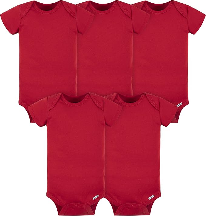 Gerber baby-girls 5-pack Solid Onesies Bodysuits by Gerber