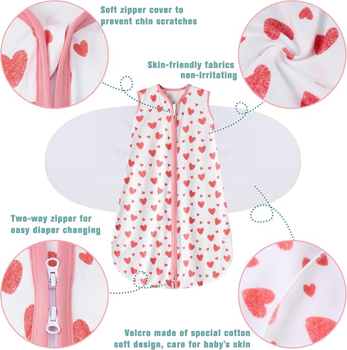 Newborn Sleep Sack Baby Swaddle, Swaddle me 3-6 Month, 3-Way Adjustable - Image 5
