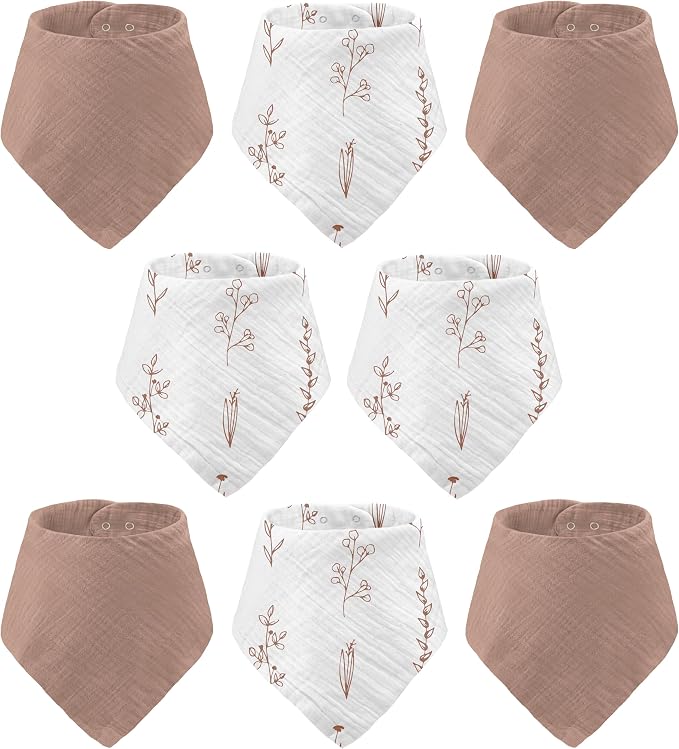 Muslin Baby bibs for drooling and teething, 100% cotton, Bibs for baby girl - Image 9