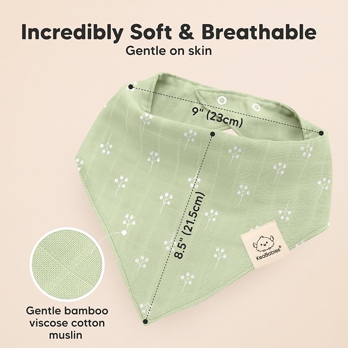 8-Pack Muslin Baby Bibs for Boys, Girls - Image 3