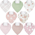 Muslin Baby Bibs 8 Pack, Baby Bandana Drool Bib by CivaruaKids