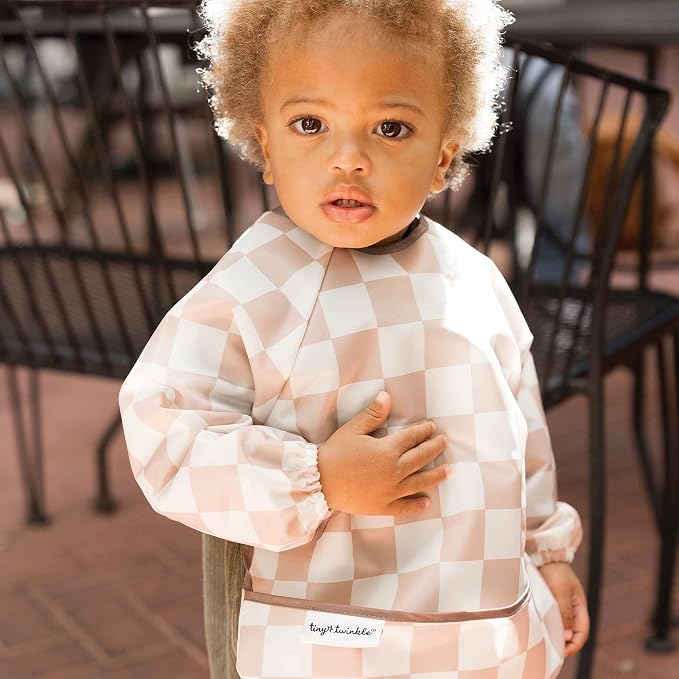 Tiny Twinkle Long Sleeve Bib for Babies & Toddlers – Waterproof Smock Bib for - Image 3