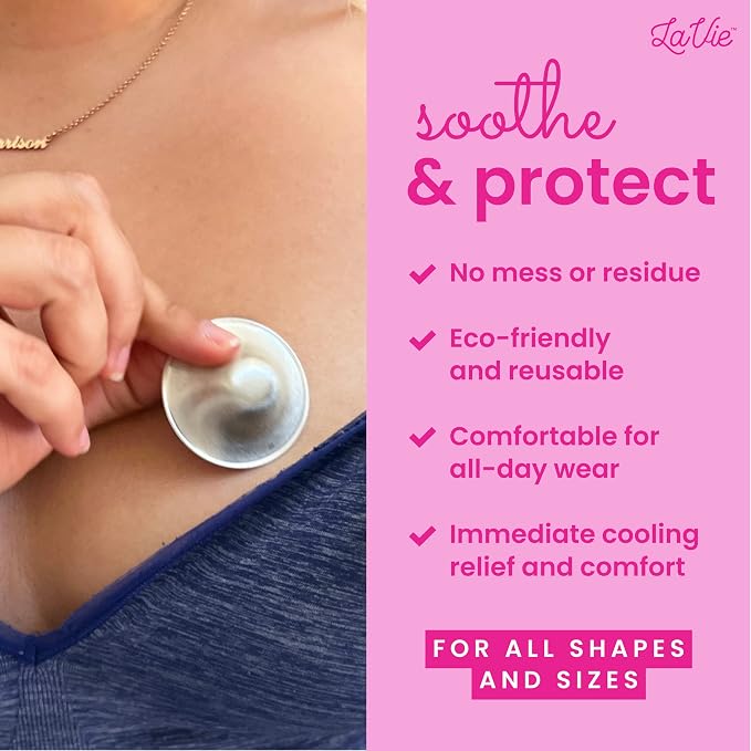 LaVie™ Silver Nursing Cups for Breastfeeding, Soothing Protection for Nursing - Image 4