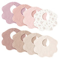 Konssy Muslin Baby Bibs 8 Pack, 100% Cotton Absorbent Bandana Drool Bibs by Konssy