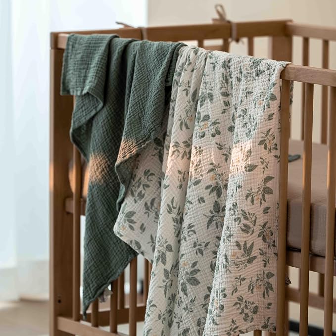 GLLQUEN BABY Muslin Swaddle Blankets, Baby Swaddle Blanket Unisex, Osmanthus - Image 3