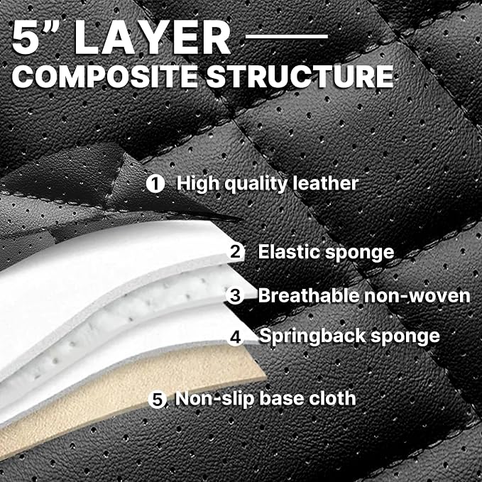 Car Seat Covers Full Coverage Seat Cover Premium Waterproof Faux Leather - Image 8