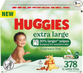 Huggies Extra Large Baby Wipes, 9 Flip-Top Packs, 378 XL Wipes Total, Packaging by Huggies%C2%AE