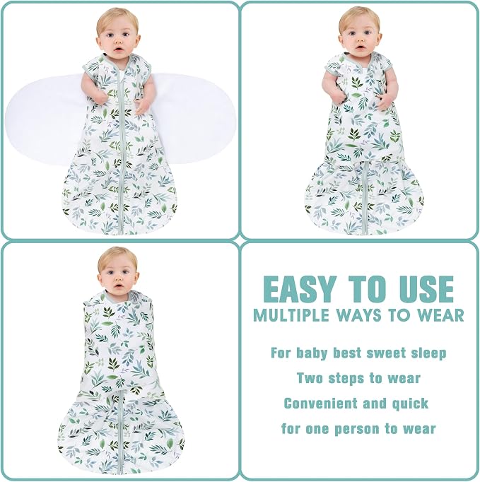 Newborn Sleep Sack Baby Swaddle, Swaddle me 0-3 Month, 3-Way Adjustable - Image 3