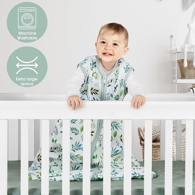 Newborn Sleep Sack Baby Swaddle, 0-12 Months, 3-Way Adjustable Wearable Blanket - Image 4