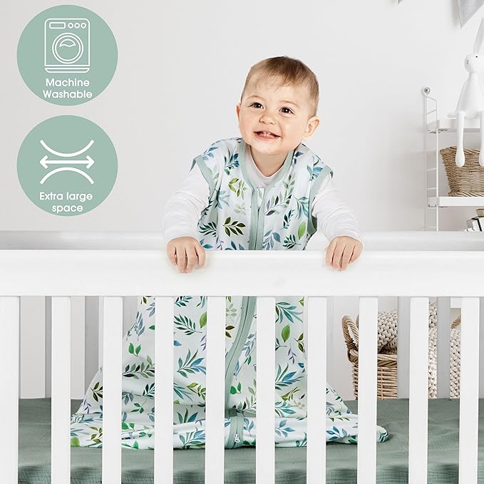 3 Pack Baby Sleep Sack 0-6 Months 100% Rayon Cotton Baby Sleeping Bag 2-Way - Image 4