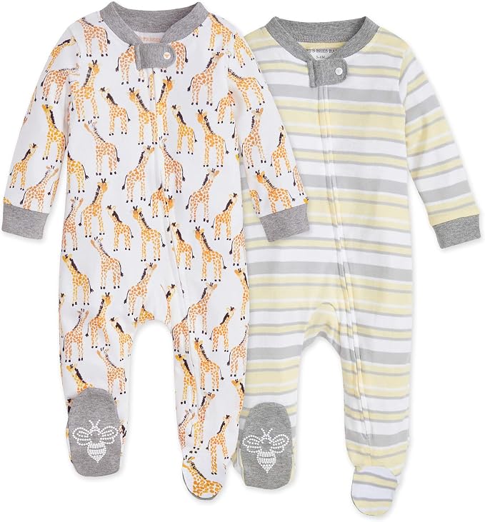 Burt’s Bees Baby Boys' One-Piece Sleep and Play 100% Organic Cotton PJs by BurtsBeesBaby