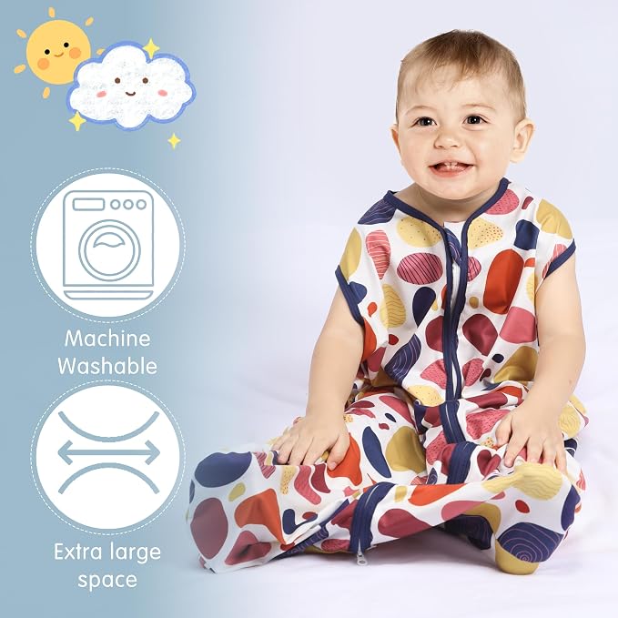 3 Pack Baby Sleep Sack 100% Rayon Cotton Baby Sleeping Bag 2-Way Zipper Toddler - Image 3
