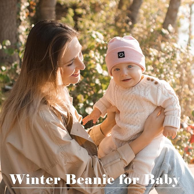 3 Packs Baby Beanie Cute Toddler Beanies Kids Winter Hat Boys Girls Warm Knit - Image 5