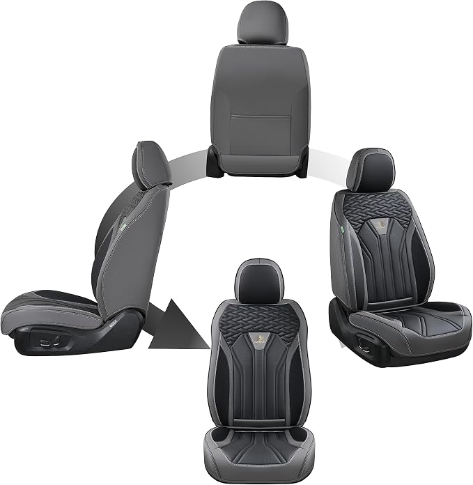 FLORICH Seat Covers for Cars, Waterproof Seat Covers, Leather Car Seat Covers 2 - Image 3