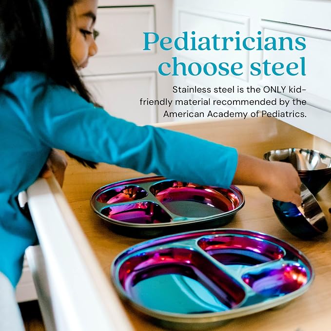 Ahimsa Stainless Steel Plates for Kids - Image 3