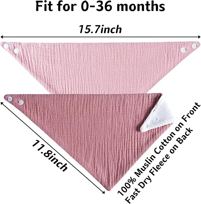 Muslin Baby Bibs Baby Drool Bandana Bibs - Image 5