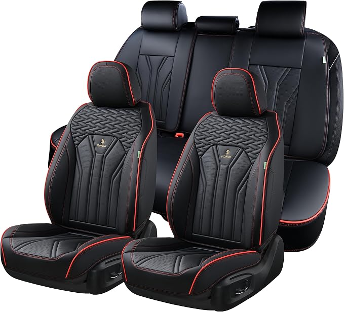 FLORICH Leather Seat Covers, Seat Covers Full Set, Car Seat Protectors 5 Seats by FLORICH