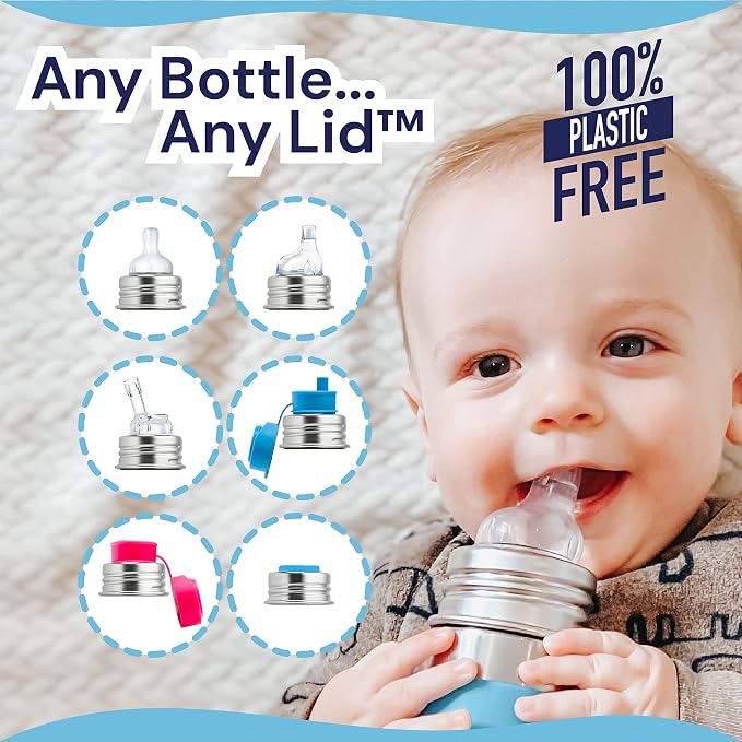 Pura Kiki 11oz/325ml Stainless Steel Sippy Cup Bottle w/Sleeve, Plastic-Free - Image 5