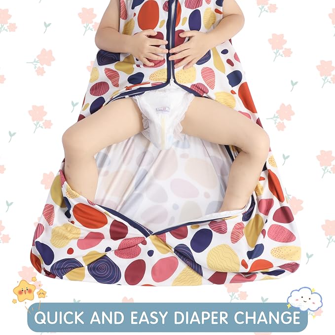 3 Pack Baby Sleep Sack 100% Rayon Cotton Baby Sleeping Bag 2-Way Zipper Toddler - Image 2