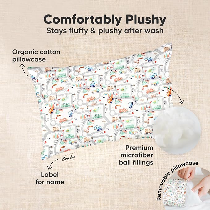 Mini Toddler Pillow with Pillowcase - Image 6