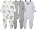 O2 BABY Baby Boys Girls Organic Cotton Zip-Front Sleeper Pajamas, Footed Sleep by O2BABY