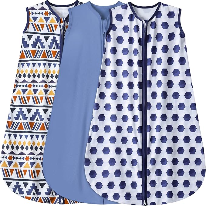 3 Pack Baby Sleep Sack 100% Rayon Cotton Baby Sleeping Bag 2-Way Zipper Toddler by BSTOPPT
