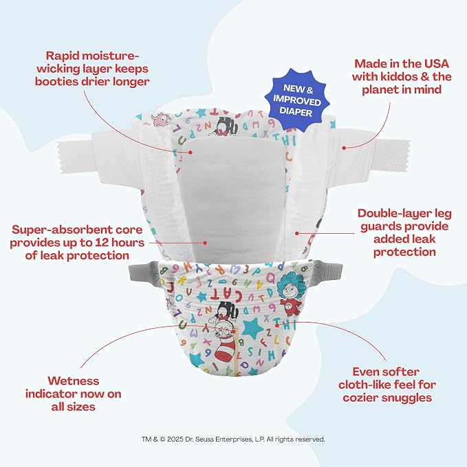 Hello Bello Dr. Seuss Babies Premium Diapers, Size 5 - Image 4