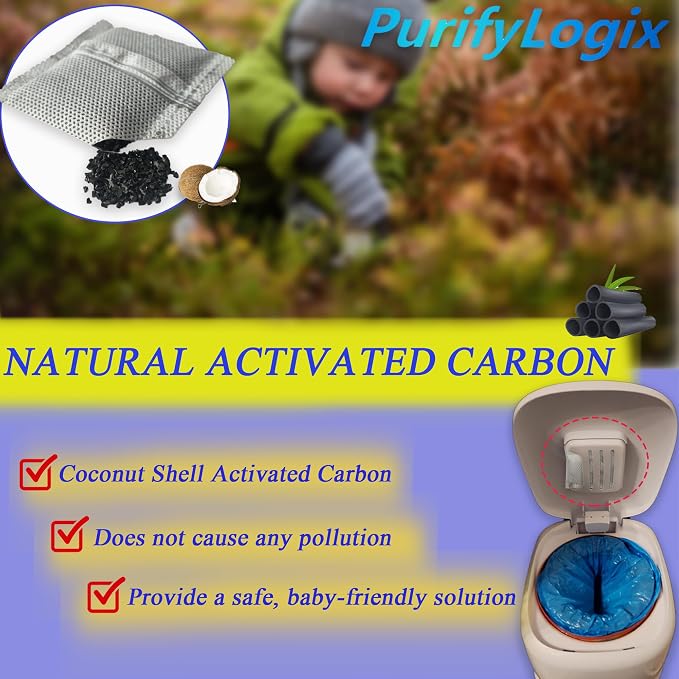 12PCS Diaper Pail Deodorizers Odor Absorber Carbon Filter Refills Compatible - Image 3