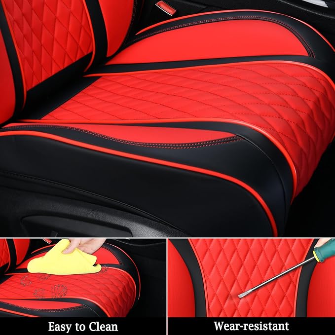 Doogo Front Seat Covers, Leather Seat Covers - Image 7