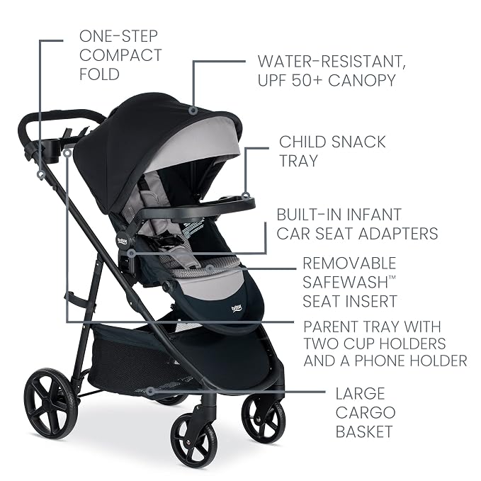 Britax Willow Brook S+ Baby Travel System, Infant Car Seat and Stroller Combo - Image 3