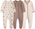 O2 BABY Baby Boys Girls Organic Cotton Zip-Front Sleeper Pajamas, Footed Sleep by O2BABY