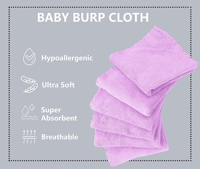 8 Pack Burp Cloths for Baby - Image 2