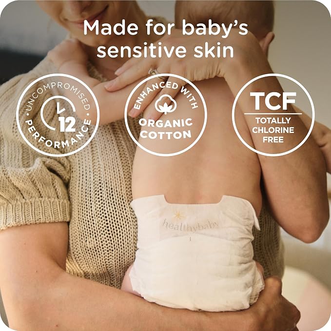 HealthyBaby Our Diapers | EWG Verified Safe & Plant-Based Diapers | Leak - Image 3