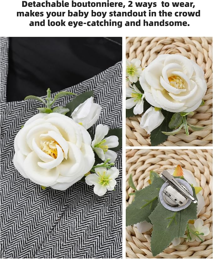 Coco&RARA Baby Boy Clothes Suits Infant Gentleman Outfits, Formal Dress - Image 3