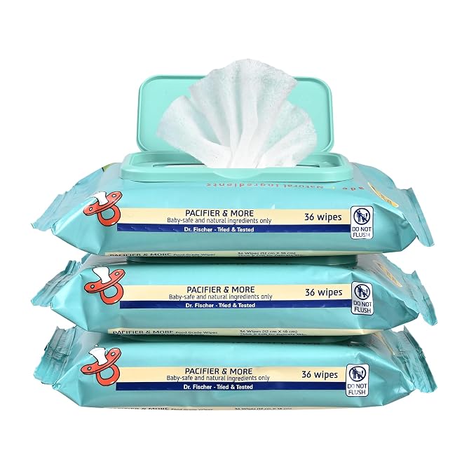 Dr. Fischer Pacifier Wipes, 100% Food Grade, Non-toxic - Image 7